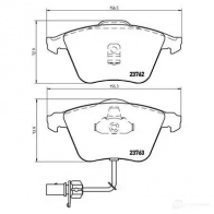 Тормозные колодки дисковые, комплект BREMBO 23763 801120 P 85 056 237 62 - Изображение 4