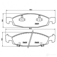 Тормозные колодки дисковые, комплект BREMBO P 37 005 2363 1 23632 800260 - Изображение 2
