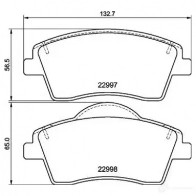 Тормозные колодки дисковые, комплект BREMBO M EXYL0Z P 86 033 1438412073 - Изображение 2