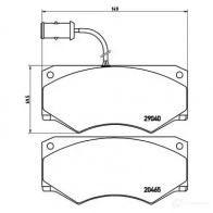 Тормозные колодки, комплект BREMBO 801249 pa6005 204 65 29040 - Изображение 2