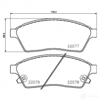 Тормозные колодки дисковые, комплект BREMBO P 09 009 D14228537 22 077 799770 - Изображение 2
