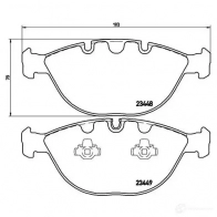 Тормозные колодки дисковые, комплект BREMBO 799700 P 06 028 23449 2 3448 - Изображение 2