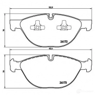 Тормозные колодки дисковые, комплект BREMBO 241 72 P 06 058 799730 24173 - Изображение 2