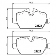 Тормозные колодки дисковые, комплект BREMBO 8020584068519 1422938937 8YD VM3 P 06 037X - Изображение 2