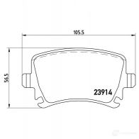 Тормозные колодки дисковые, комплект BREMBO 1422938840 P 85 095X L UG1C 8020584069318 - Изображение 5