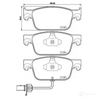 Тормозные колодки дисковые, комплект BREMBO 22384 223 83 P 85 153 801213 - Изображение 5