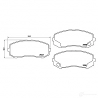 Тормозные колодки дисковые, комплект BREMBO 800524 29250 2924 9 P 54 043