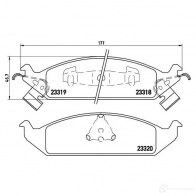 Тормозные колодки, комплект BREMBO 23 318 p11011 23319 799801 - Изображение 2
