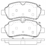 Тормозные колодки, комплект BREMBO p24209 WHIT F 1437312217 - Изображение 1