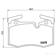 Тормозные колодки дисковые, комплект BREMBO 799740 P 06 068 244 78 8511D1403 - Изображение 5