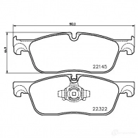 Тормозные колодки дисковые, комплект BREMBO 22 145 22322 800257 P 36 035 - Изображение 2