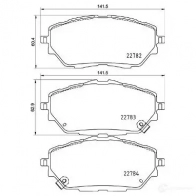Тормозные колодки дисковые, комплект BREMBO 802058406845 P 83 171 1424226376 UY11 3 - Изображение 2