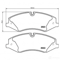 Тормозные колодки дисковые, комплект BREMBO 800303 P 44 024 25 021 25022 - Изображение 2
