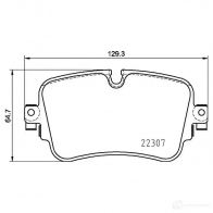 Тормозные колодки дисковые, комплект BREMBO 1210410831 P 85 161 D18959123 2230 7 - Изображение 5