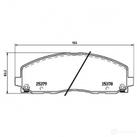 Тормозные колодки дисковые, комплект BREMBO 25379 253 78 P 11 035 799819 - Изображение 4