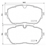 Тормозные колодки, комплект BREMBO 800791 p61128 2 2218 22219 - Изображение 2