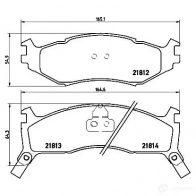 Тормозные колодки, комплект BREMBO 21 812 p11006 21813 799796 - Изображение 2