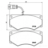 Тормозные колодки, комплект BREMBO 801260 29138 pa6016 2046 5 - Изображение 2