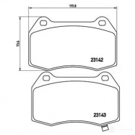Тормозные колодки дисковые, комплект BREMBO 7858D960 800566 231 42 P 56 047 - Изображение 3
