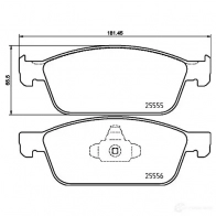 Тормозные колодки дисковые, комплект BREMBO P 24 199 800087 25556 2555 5 - Изображение 5