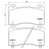 Тормозные колодки дисковые, комплект BREMBO P 24 202 1210383749 22570 22 569 - Изображение 6
