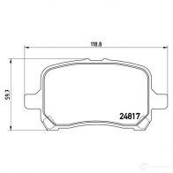Тормозные колодки, комплект BREMBO 8270D1160 799786 p10014 248 17 - Изображение 2