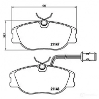 Тормозные колодки, комплект BREMBO 2 1147 p23041 799880 21148 - Изображение 2
