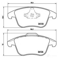 Тормозные колодки дисковые, комплект BREMBO 8020584068786 4I1 2J 1422938905 P 24 076X - Изображение 7
