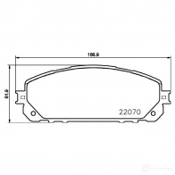 Тормозные колодки дисковые, комплект BREMBO 220 70 800274 P 37 021 D17098932 - Изображение 2