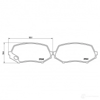 Тормозные колодки, комплект BREMBO 2924 0 800525 p54044 29241