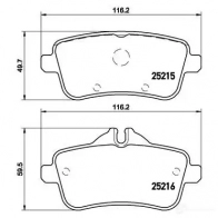 Тормозные колодки дисковые, комплект BREMBO P 50 099 800441 2 5215 25216 - Изображение 5