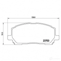 Тормозные колодки дисковые, комплект BREMBO 23 703 801013 P 83 078 7761D884 - Изображение 2