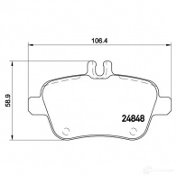 Тормозные колодки дисковые, комплект BREMBO 8020584068984 1422938884 P 50 091X 1VP OIS - Изображение 6