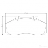 Тормозные колодки, комплект BREMBO UW49PHP 800410 2983 5 p50065 - Изображение 2
