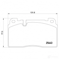 Тормозные колодки дисковые, комплект BREMBO 2 5643 801182 P 85 122 D16638891 - Изображение 2