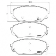Тормозные колодки дисковые, комплект BREMBO P 30 071 800207 2511 9 25889 - Изображение 2