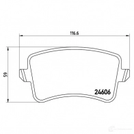 Тормозные колодки дисковые, комплект BREMBO P 85 100X T03 UW 8020584069349 1422938838 - Изображение 6