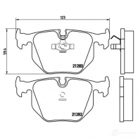 Тормозные колодки дисковые, комплект BREMBO 21283 P 06 016 2 1282 799689 - Изображение 2