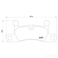 Тормозные колодки дисковые, комплект BREMBO 800819 P 65 027 D14538643 24 721 - Изображение 7