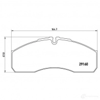 Тормозные колодки дисковые, комплект BREMBO 5AR57UL 801266 P A6 022 29 160 - Изображение 2