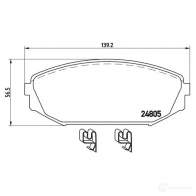 Тормозные колодки, комплект BREMBO 7663D793 24 805 p28049 800129 - Изображение 2