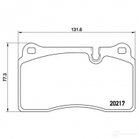 Тормозные колодки дисковые, комплект BREMBO 800297 P 44 018 2 0217 8380D1263 - Изображение 5