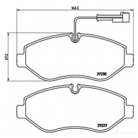Тормозные колодки, комплект BREMBO p56066 D15818793 29 229 800585 - Изображение 2