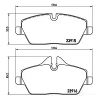 Тормозные колодки дисковые, комплект BREMBO 334U 4 1422938940 P 06 034X 8020584068489 - Изображение 7