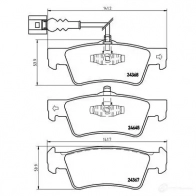 Тормозные колодки дисковые, комплект BREMBO P 85 091 2 4367 24368 801151 - Изображение 2