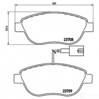 Тормозные колодки, комплект BREMBO p23137x 1438412434 YLS J83 - Изображение 7
