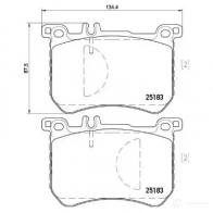 Тормозные колодки дисковые, комплект BREMBO D16708899 P 50 111 800452 2518 3 - Изображение 2