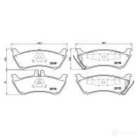 Тормозные колодки дисковые, комплект BREMBO 23190 P 50 044 231 89 800389 - Изображение 2