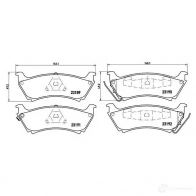 Тормозные колодки дисковые, комплект BREMBO 800385 23190 P 50 040 23 189 - Изображение 2