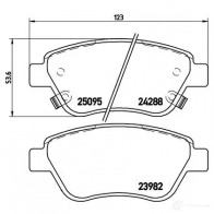 Тормозные колодки дисковые, комплект BREMBO 2398 2 800830 P 66 001 24288